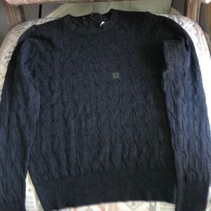 Ann‎ Taylor factory outlet crew neck pull over ribbed dark gray sweater